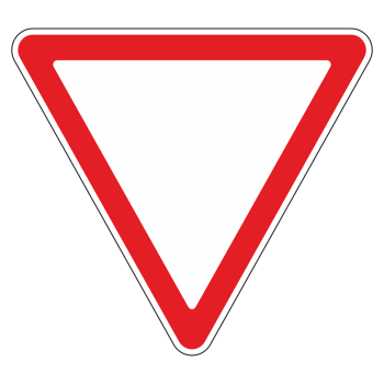 Дорожный знак 2.4 «Уступите дорогу»